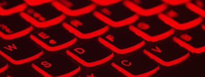 Keyboard backlit in red